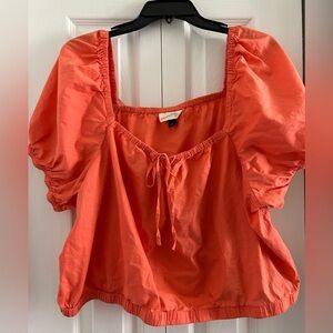 Tie Front Coral Shirt